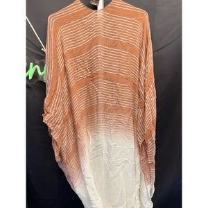 Raj Kimono One Size Brown and White